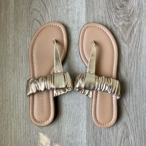 Gold Thong Sandals